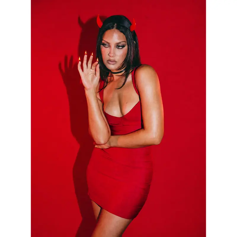 Justina Bandage Mini Dress Red