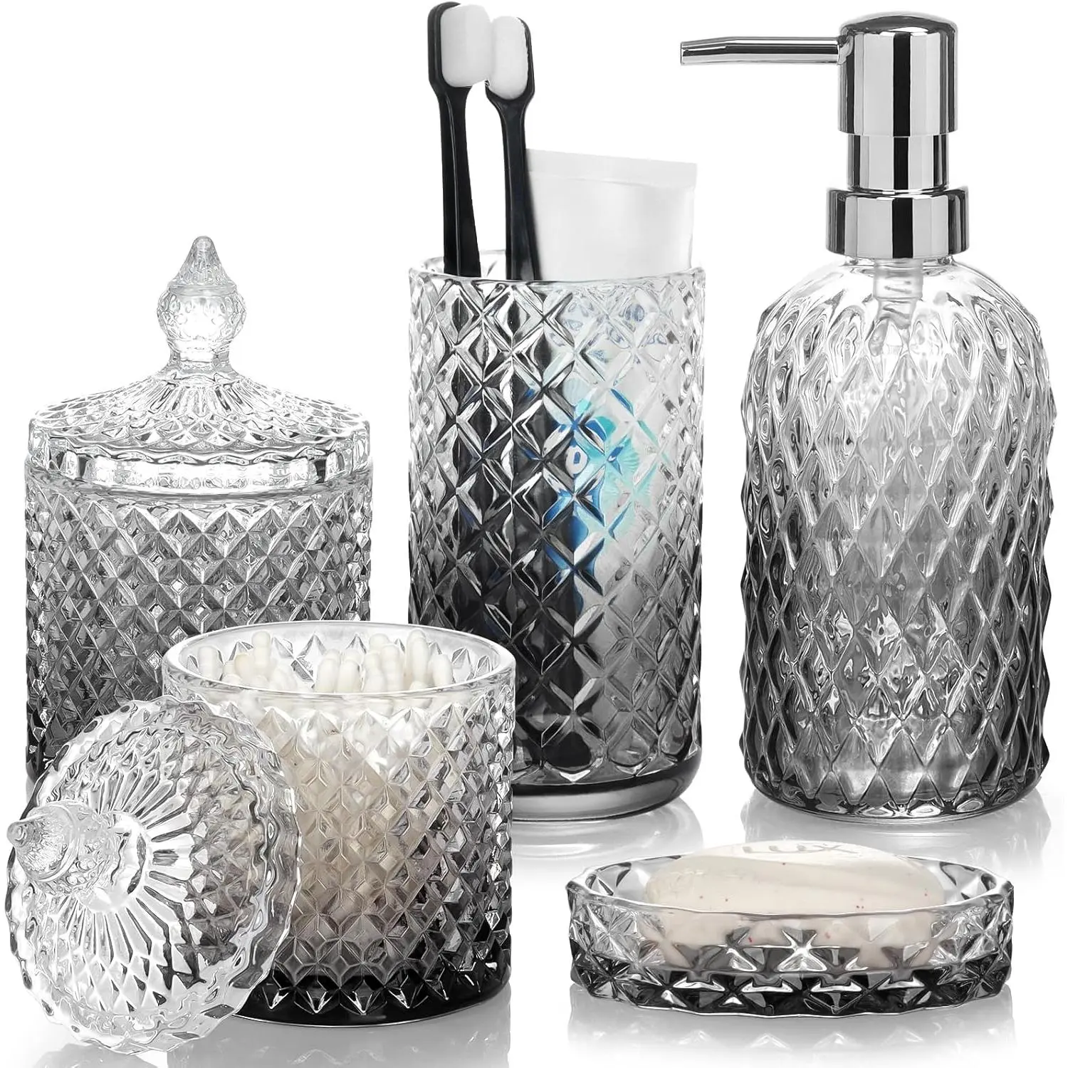 Gradient Transparent Clear & Black