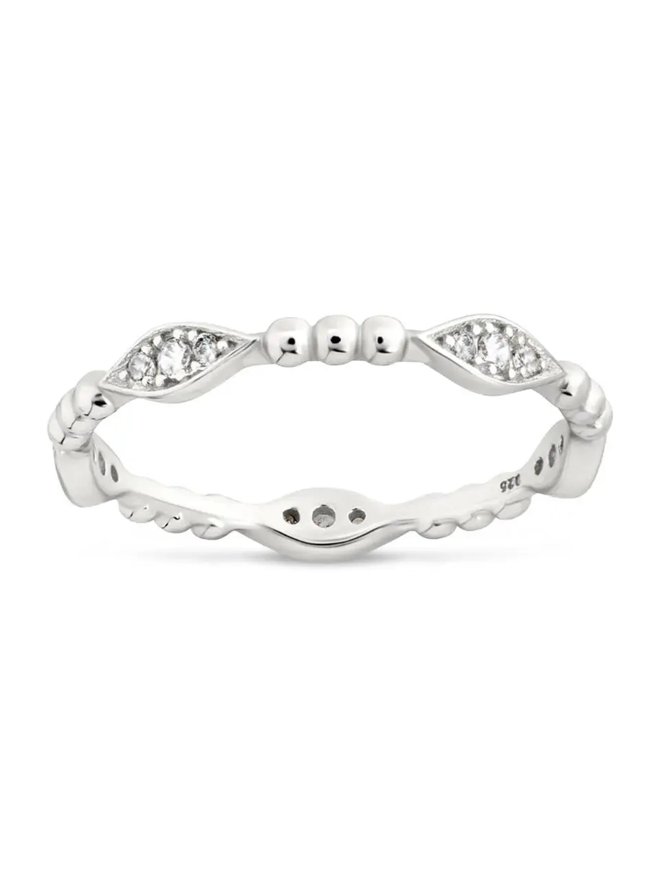 Sterling Silver Lydia CZ Bubble Ring Sterling Silver Lydia CZ Bubble Ring