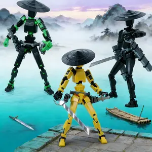New Dual-Bladed Knight Figure, Assembled with Sheath, Multiple Colors Available, Jointed Action Figure, Collectible Action Figure, Tactical Equipment Models, Anime Action Figure