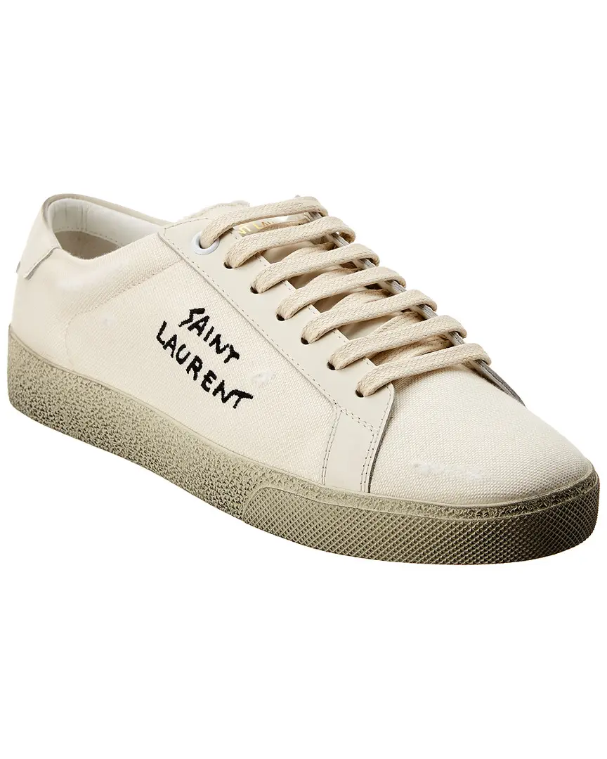 Saint Laurent Court Classic SL/06 Canvas & Leather Sneaker