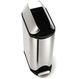 Simplehuman Trash Can - CW1897 12 gal Butterfly Step Can, Brushed Stainless Steel