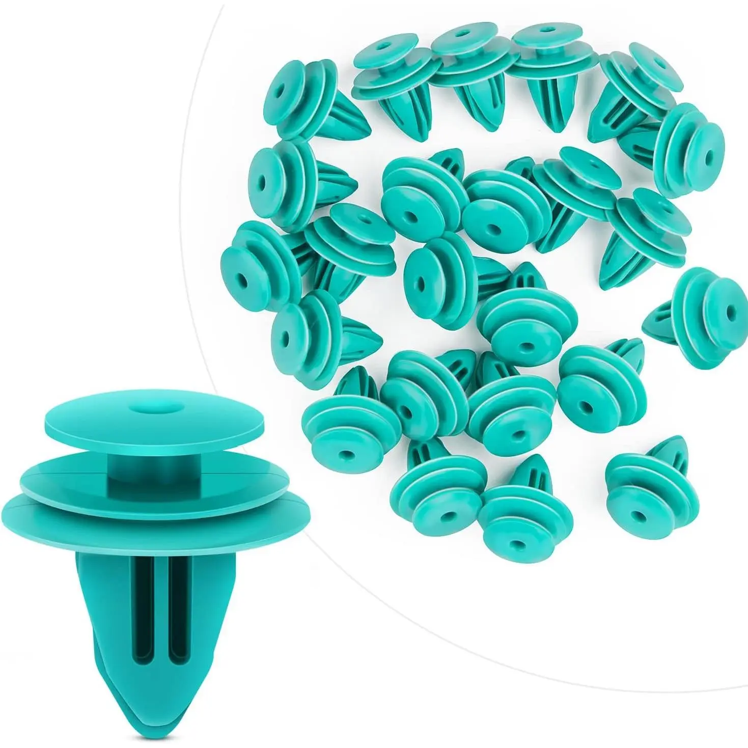 GOOACC 40pcs Car Accessory Replacement Trim Door Panel Retainer Clips - 90467-10188 Part, 9mm Hole - for Toyota Sienna, Corolla, Camry Select Models, Car Clips Kit, Clip Grommet