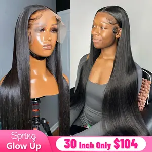 TikTokShopBlackFriday Bling Hair Straight 30 32 Inches 13x4 Transparent Lace Front Human Hair Wigs 13x6 Lace Frontal Wig 5X5 Lace Closure wig 180 Density #NovaTopFinds