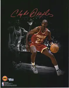Clyde Drexler Houston Rockets Autographed 11" x 14" 1995 NBA Finals vs. Penny Hardaway Photograph - Fanatics Authentic Certified - NBA Memorabilia