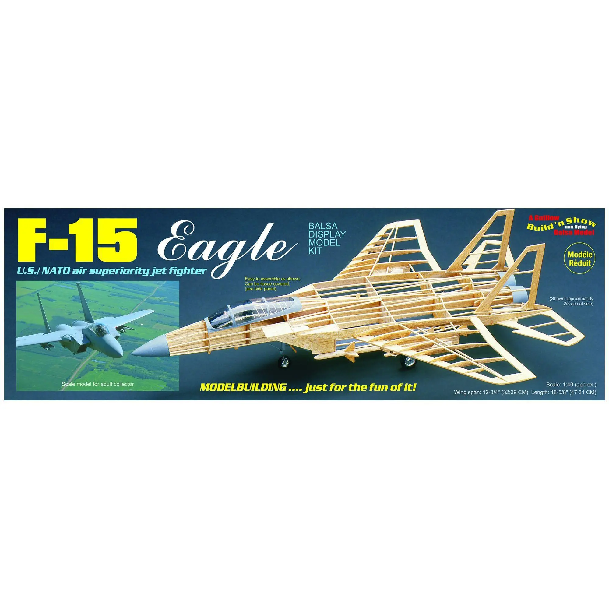 Paul K. Guillow F-15 Eagle Model Airplane Kit