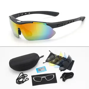 5-Piece Polarized Sunglasses Set - Lightweight HD UV400 Protection. Stylish Outdoor Sports Eyewear for Cycling, Fishing, Hiking, Ebike. Durable Interchangeable Lenses for Men & Women
