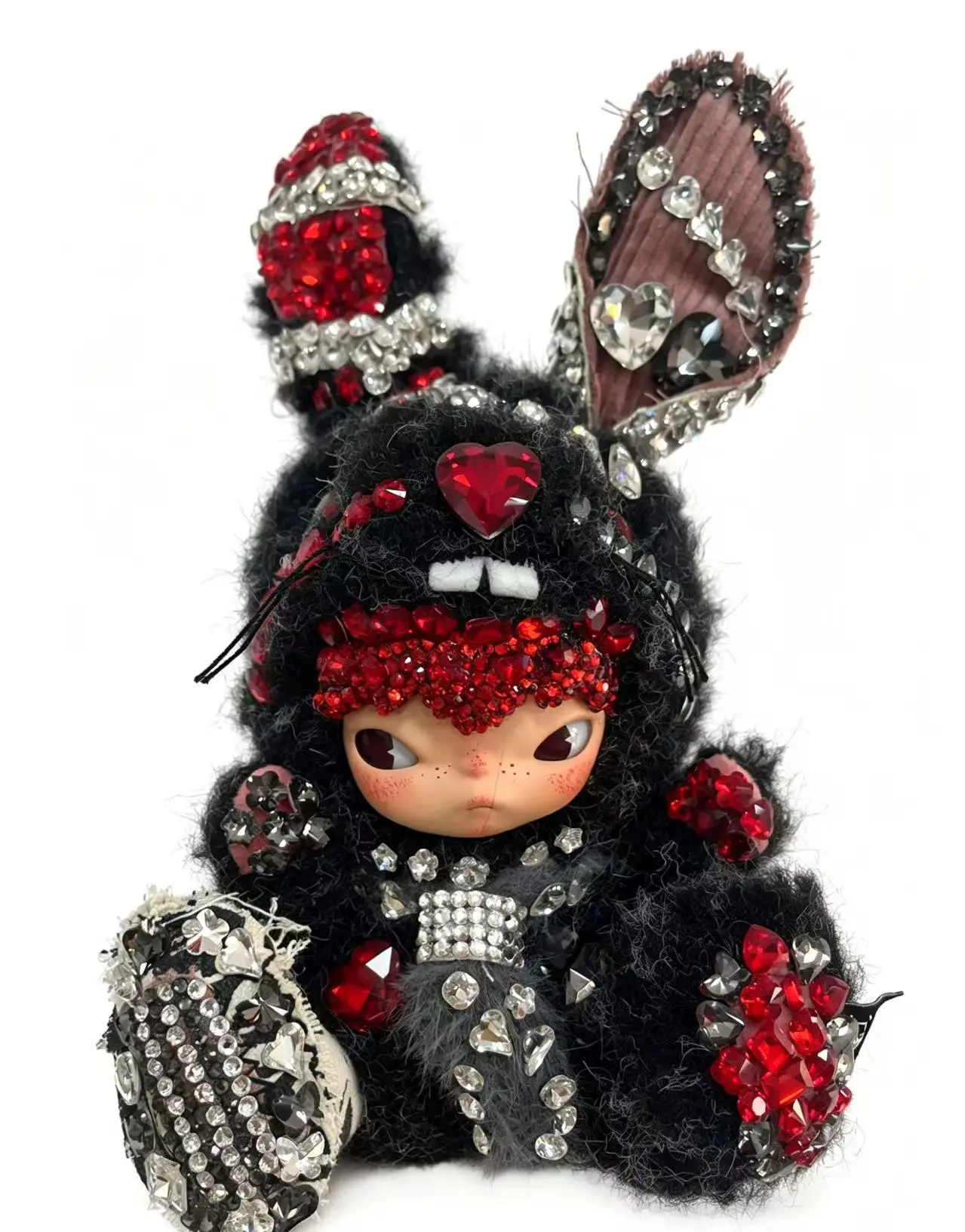 【Black Bunny Hirono】Handmade Diamond Plush Doll
