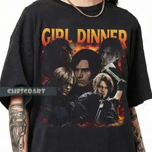 [Sale up to 50%] [Free Ship] Leon Kennedy T-Shirt, Resident Evil Requiem Vintage Tee, RE9 Requiem Unisex Gift