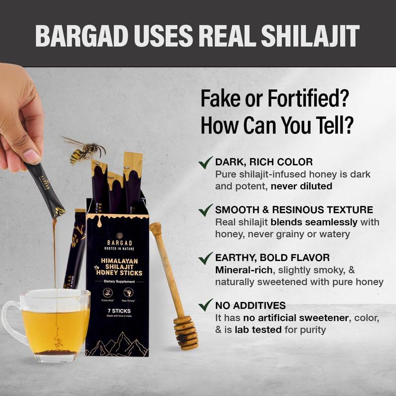 Pure Himalayan Shilajit Sticks with Organic Honey & Saffron (7 Count) | Easy Single Use Shilajit Sticks | Boosts Energy & Immunity with 85+ Trace Minerals, 75%+ Fulvic Acid
