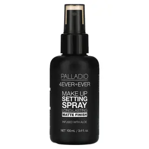Palladio 4Ever + Ever, Makeup Setting Spray, Long-Lasting Matte Finish, 3.4 fl oz (100 ml)