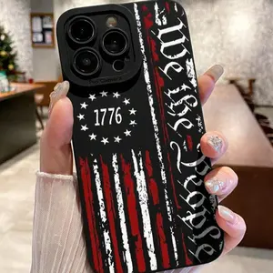 American Flag Pattern Phone Case, Decorative Phone Protector Cover, Phone Accessories Compatible with iPhone 11 12 13 14 15 Pro Max