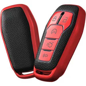 Soft TPU Car Key Fob Case Cover for Ford F150 Explorer 2013-2017 Fion Mtang Edge Lincoln MKZ MKC MKX 5 Buttons Smart Key