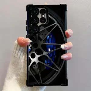 Stylish Car Tire Pattern Phone Case Suitable for Galaxy S25, S24, S23, S22 FE, Ultra Plus 4G/5G Anti-Drop Transparent Soft Back Cover