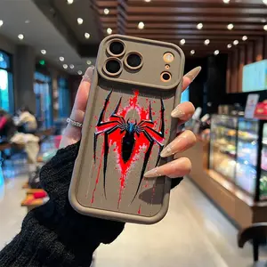 Dark Spider Web Phone Case,Gothic Blood Drip Style for iPhone 17 16 15 14 13 12 11 Xs Xr & Samsung Galaxy S26 S25 Ultra S24 Plus S23 FE S22 S21 Series.A2681