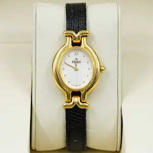Fendi 24x38mm Gold-Plated Watch White Dial MWP000274