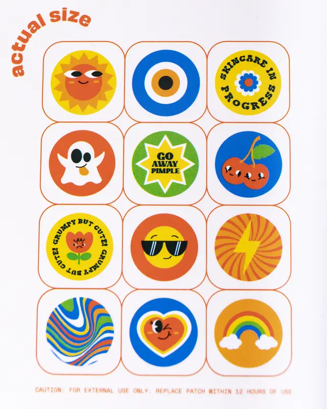 Patchify: 36 Waterproof Hyrdocolloid Printed Pimple Patches with Salicylic Acid, for covering zits and blemishes (36 Count) 1