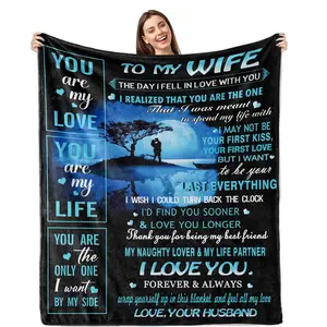 Gifts for Wife Blanket 60X50,Wife Birthday Valentines Day Romantic Anniversary Wedding Birthday Gifts for Wife from Husband,Best Wife Ever Gifts