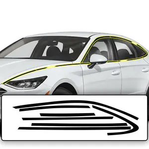Hyundai Sonata 2020-2026 Blackout Chrome Delete Kit - Precut Gloss Black Vinyl Overlays
