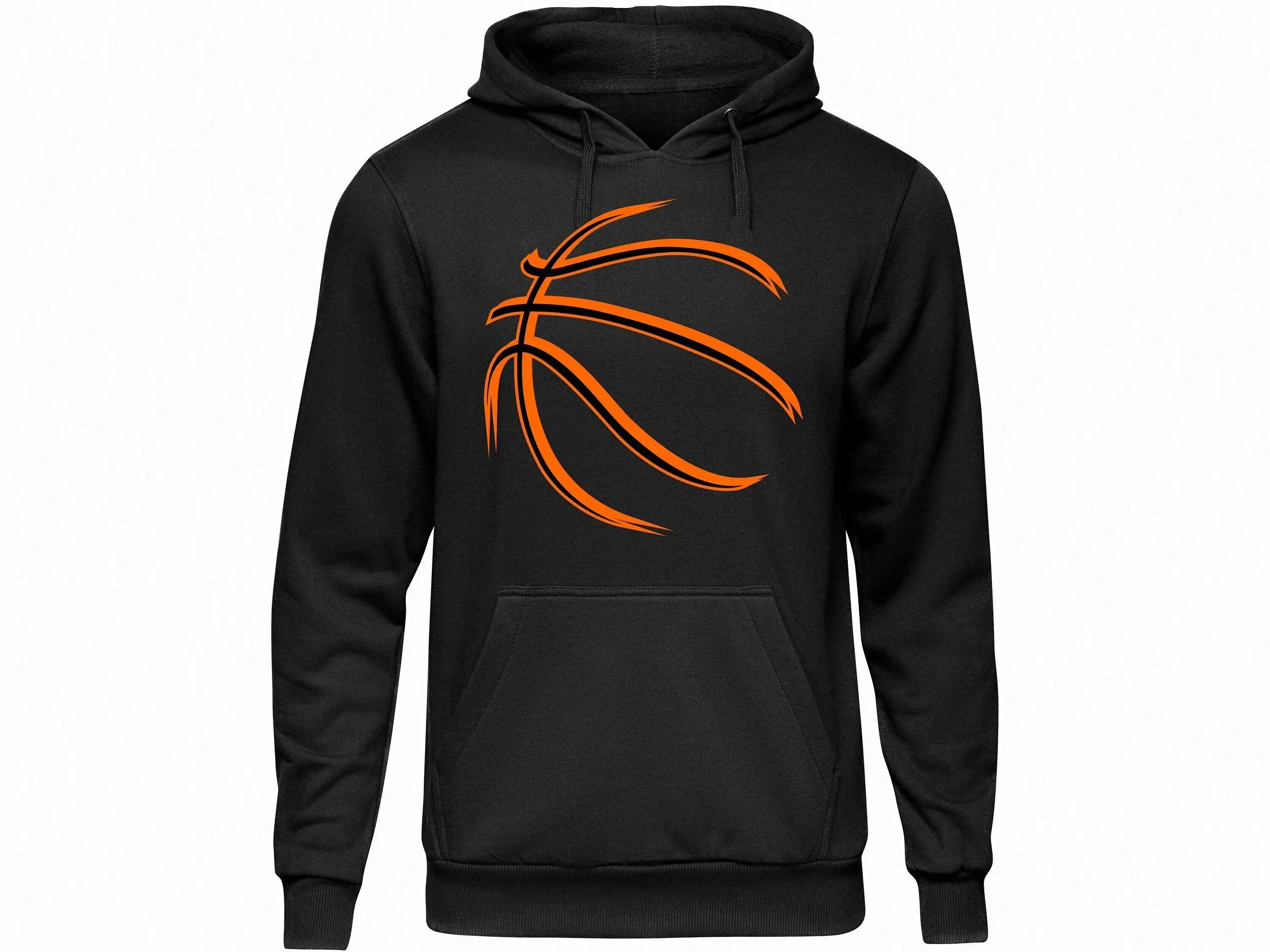 Basketball Lines Hoodie, Basketball Hoodie, Basketball Love, Basketball Lover, Basketball Player Hoodie, Sport Hoodie, Orange Print