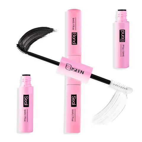 2 in 1 Eyelash Glue & Seal Kit, Eyelash Bond, 2 Counts/set Long Lasting Eyelash Glue & Tweezers, Eye Makeup Tool for Women, Lash Spoolie, Eyelash Tools, Eyelash Brush, Eyelash Extension Kit, Eyelash Fixer, Eyelashes Glue