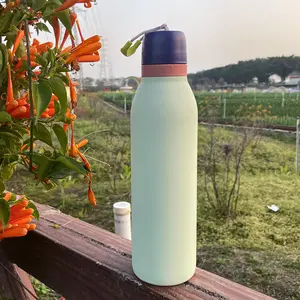 OwaIa(Minty Horizons) Twist Insulated Stainless Steel Water Bottle 24-oz/710ml,double-layer vacuum insulated and ice-retaining outdoor sports kettle. 100% leak-proof,suitable for Sports and Travel-Halloween, Christmas Eve, Christmas, New Year gifts