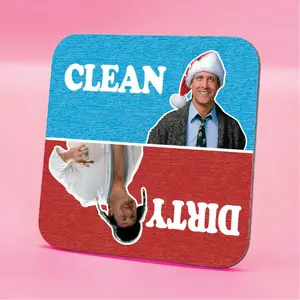 National Lampoon Christmas Vacation Inspired Dishwasher Magnet, Griswold Family Christmas Clean Dirty Clark Griswold Decoration Cousin Eddie
