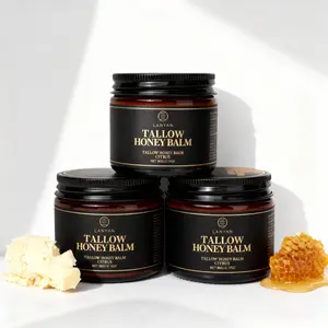 LANYAN Beef Tallow for Skin, Beef Tallow for Face, Hydrating Tallow Balm with Raw Honey and Beeswax, Grass-Fed Beef Tallow & Raw Wild Honey Blend, Body & Face Moisturizer, Natural Formula, Light Scent