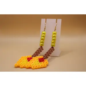 ✦ fire fire flame fuse bead earrings ✦