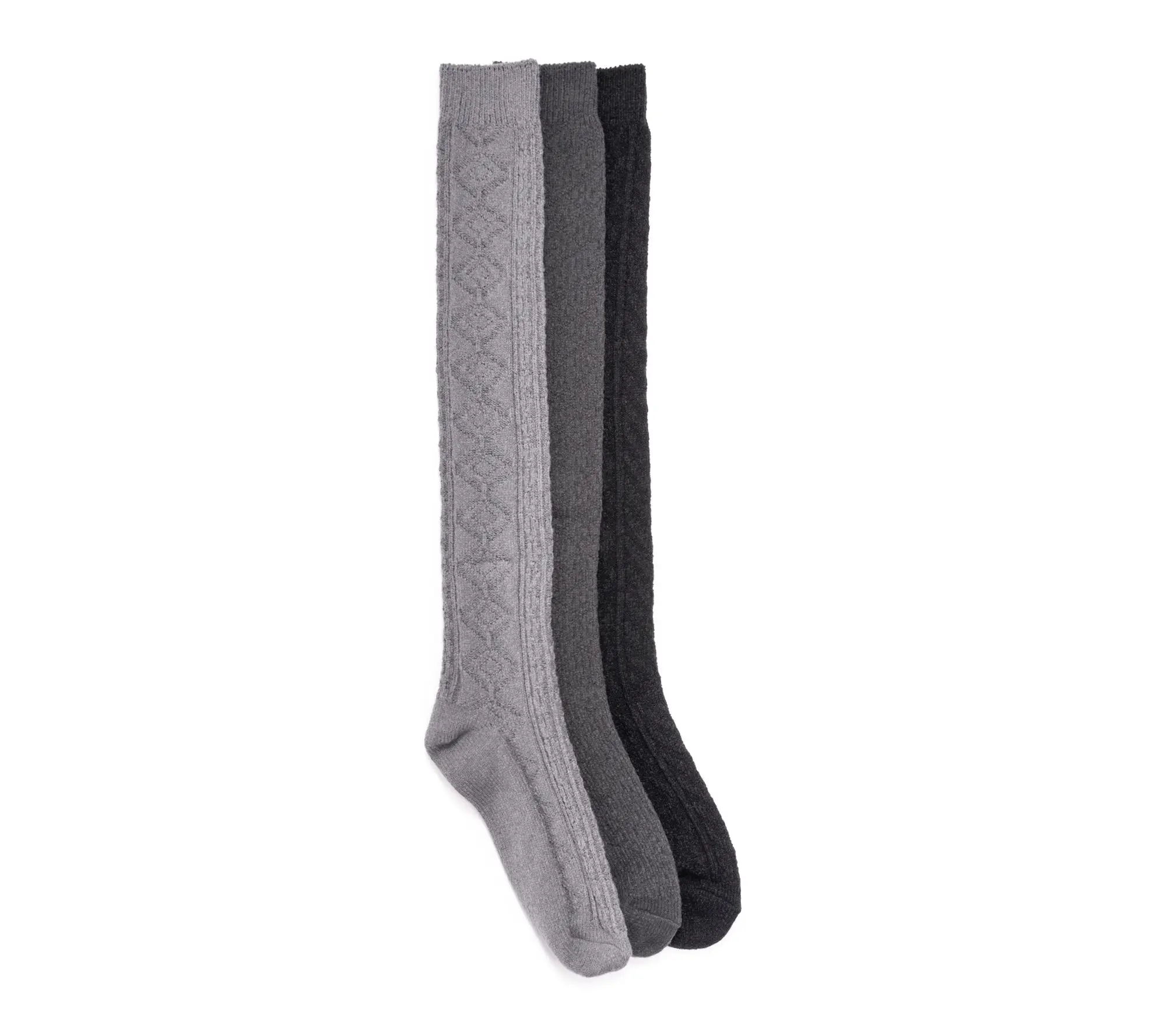 MUK LUKS Women's Set of 3 Knee High Boot Socks