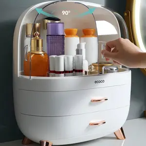 Cosmetic Storage Box Large Capacity, Dustproof & Waterproof Makeup Organizer, Ideal for Home Skincare, Beauty Essentials, Jewellery Organization