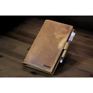 Leather Notebook Cover Set - English Tan Harvest