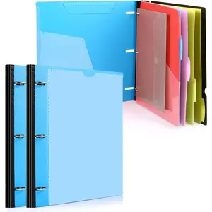 Telescopng Project Organzer 2-Pack, Refllable Bnder wth Dvders and Pockets, 13 Pocket Folders, 1 nch 3 Rng Bnder, Blue