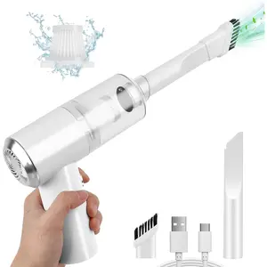 Mini  Vacuum Cleaner(4500 pa) Portable Cordless Rechargeable, Handheld Vacuum, Computer Hand Vacuum for Keyboard and Laptop, Mini Hand Held Vac for  and  /V01/White