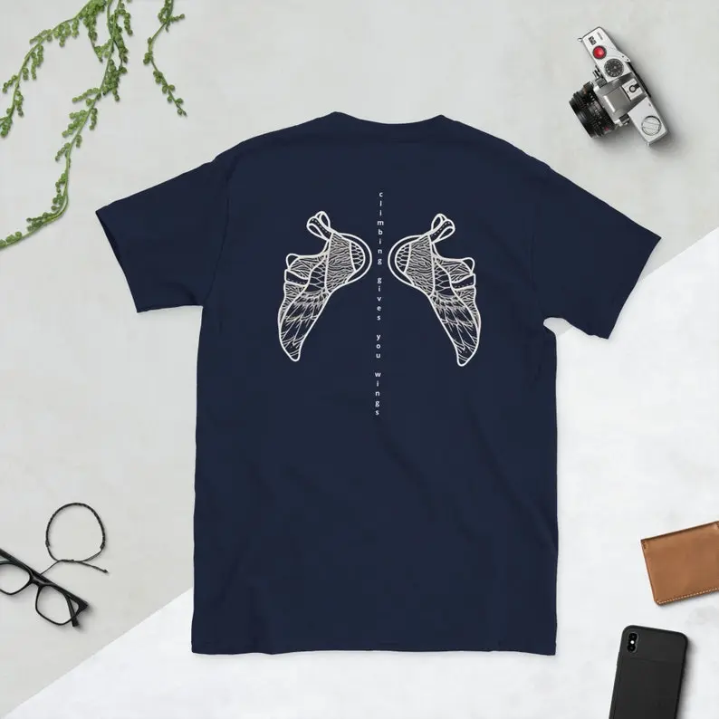 Rock Climbing and Bouldering T-Shirt | Organic Cotton Climber Shirt Unisex Tee Perfect Gift for Men and Women