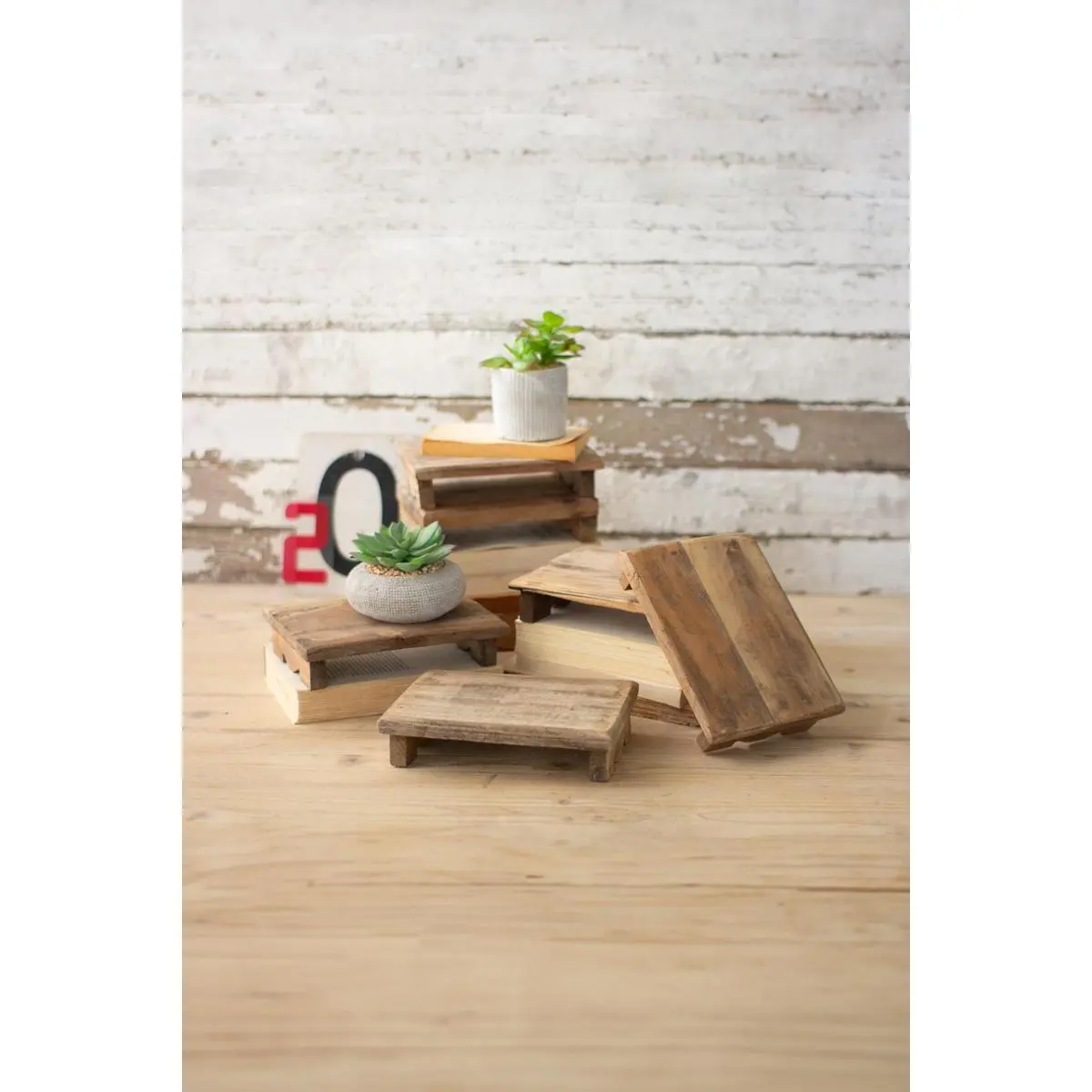 Repurposed Rectangle Wooden Riser (Pack Of 6)