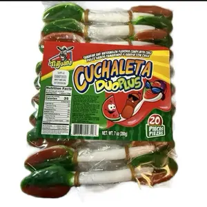 TiaJuana Cuchaleta Watermelon & Tamarindo Snack Spoons, 20-Piece Dessert Spoons