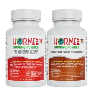 Hormex Rooting Powder #8 & 16 - Rooting Hormone for Semi-Hardwood Home and Garden Plants to Very Difficult Hardwood, Medicinal and Tree Cuttings