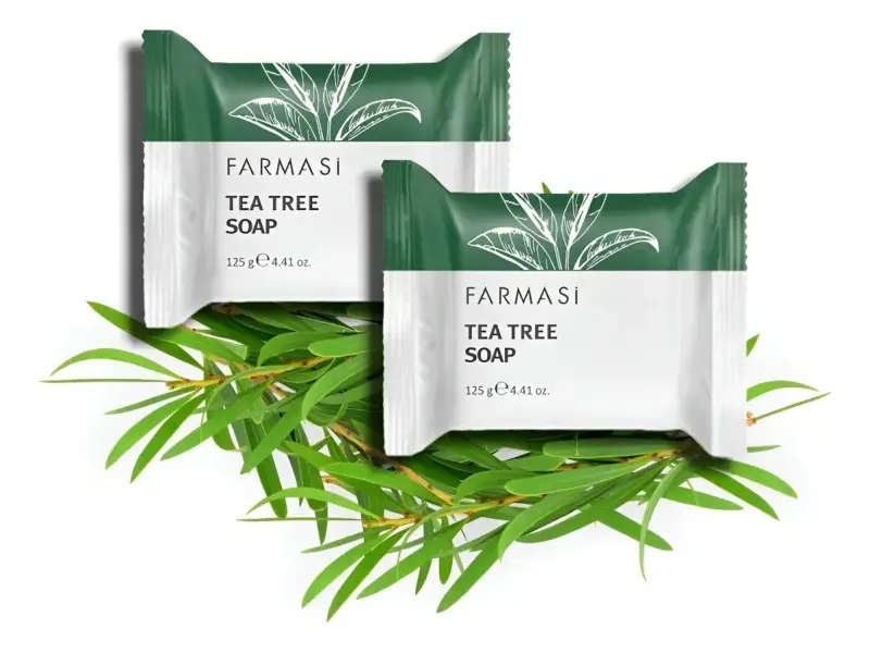 Tea Tree Combo Soap Bar 2-Pack - 4.4 oz Each Oil Control Face & Body Wash, Fresh and Clean Daily Care Shower Favorite for Oily & Combination Skin