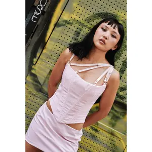 JANE SKIRT in PINK CHEVRON