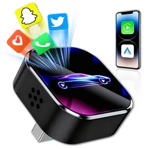 2026 Wireless CarPlay Adapter Converts wired CarPlay to wireless Compatible with iPhone and Bluetooth-wifi, Carplay Wireless Adapter with Type C/A Port, Secure and Stable Auto Connection, Color-Charming, Wireless Carplay Dongle