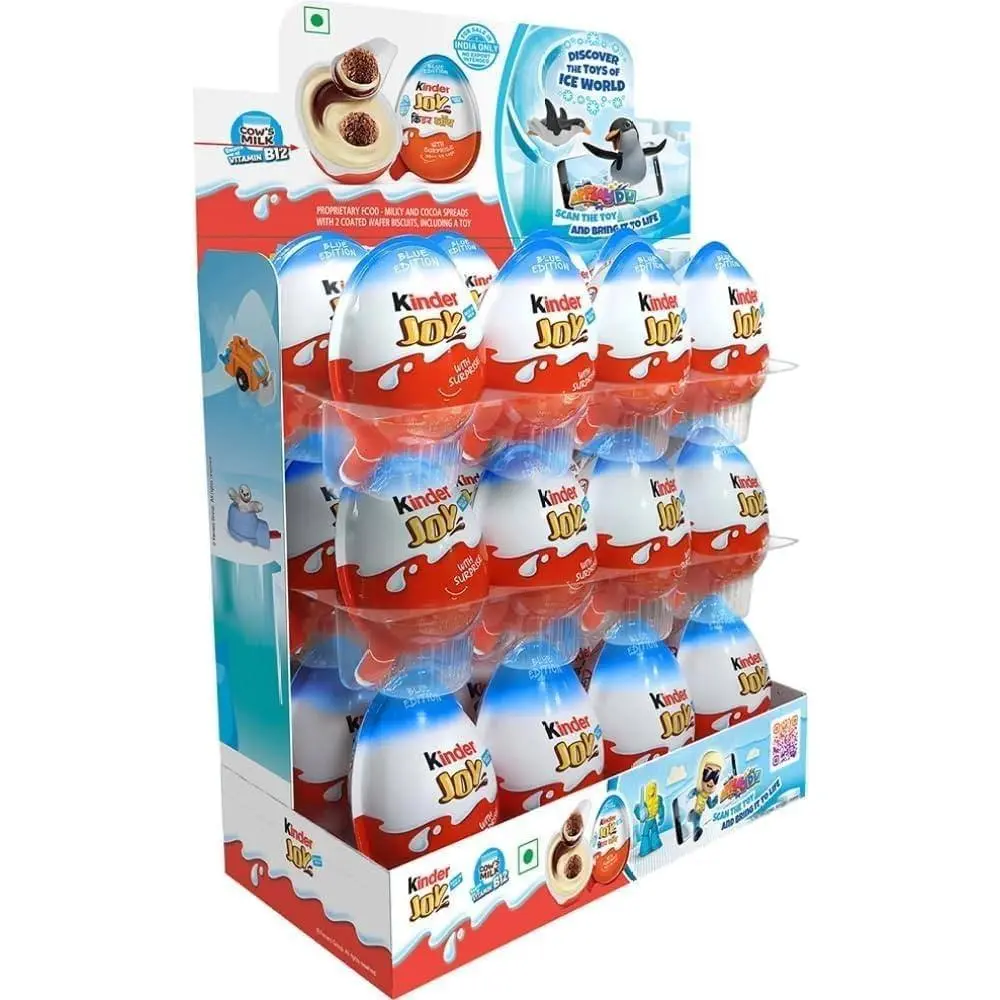 Kinder Joy Suprise Chocolate Egg Stand Up BOY Display 24ct