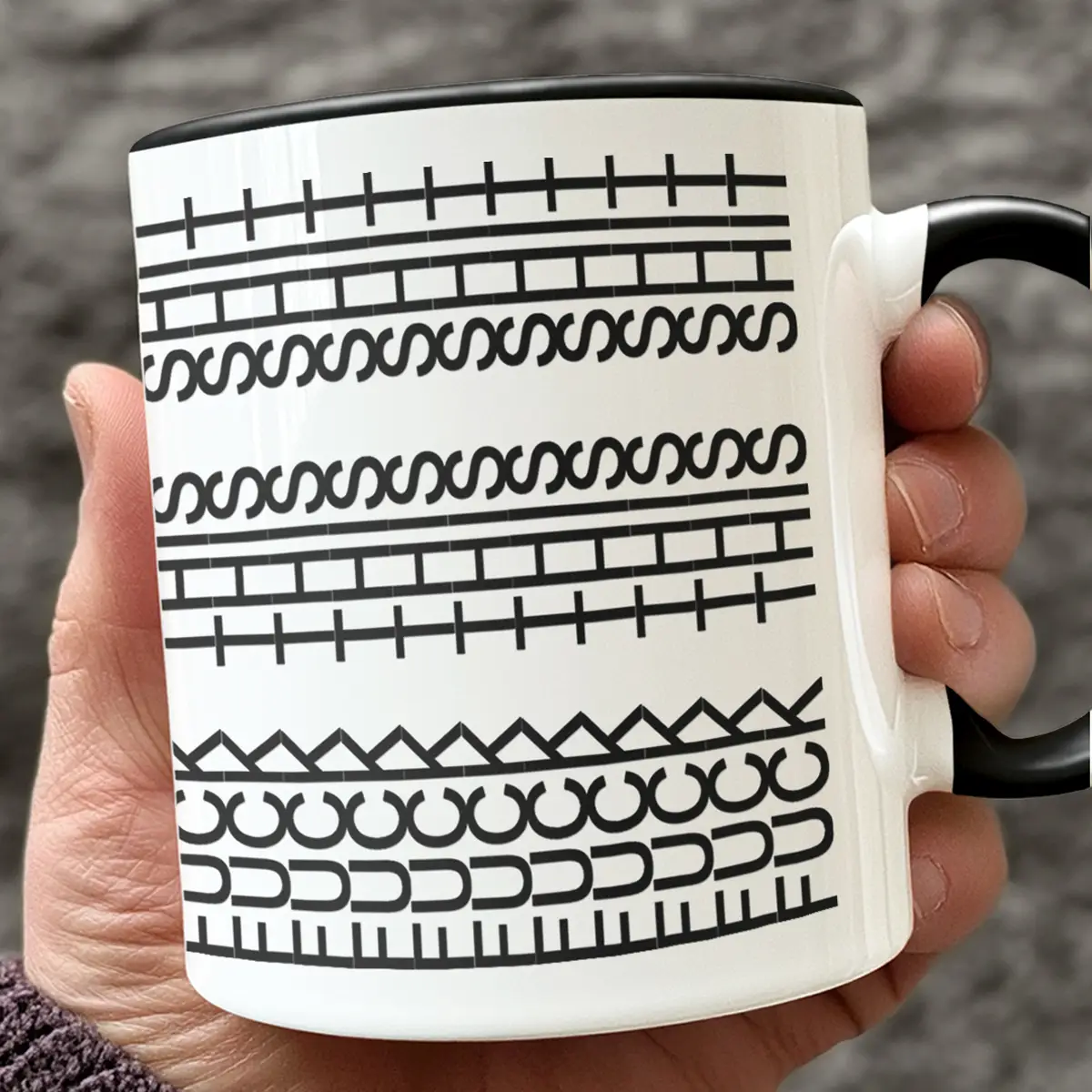 Gift - Hidden Message 11 Oz Mug, Black Pattern Coffee Mug, Bold Graphic Cup For Sassy Souls, Coworkers, Besties – PAWFECTHOUSE