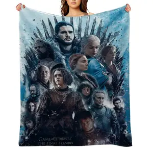 game-of-thrones-Flannel Throw Blanket for Girls Boys- Ultra Soft, Anti-Shrink & Wrinkle-Resistant ,Quick-Dry, Machine Washable Cozy Throw ,Perfect Gift for Kids Adults A-21