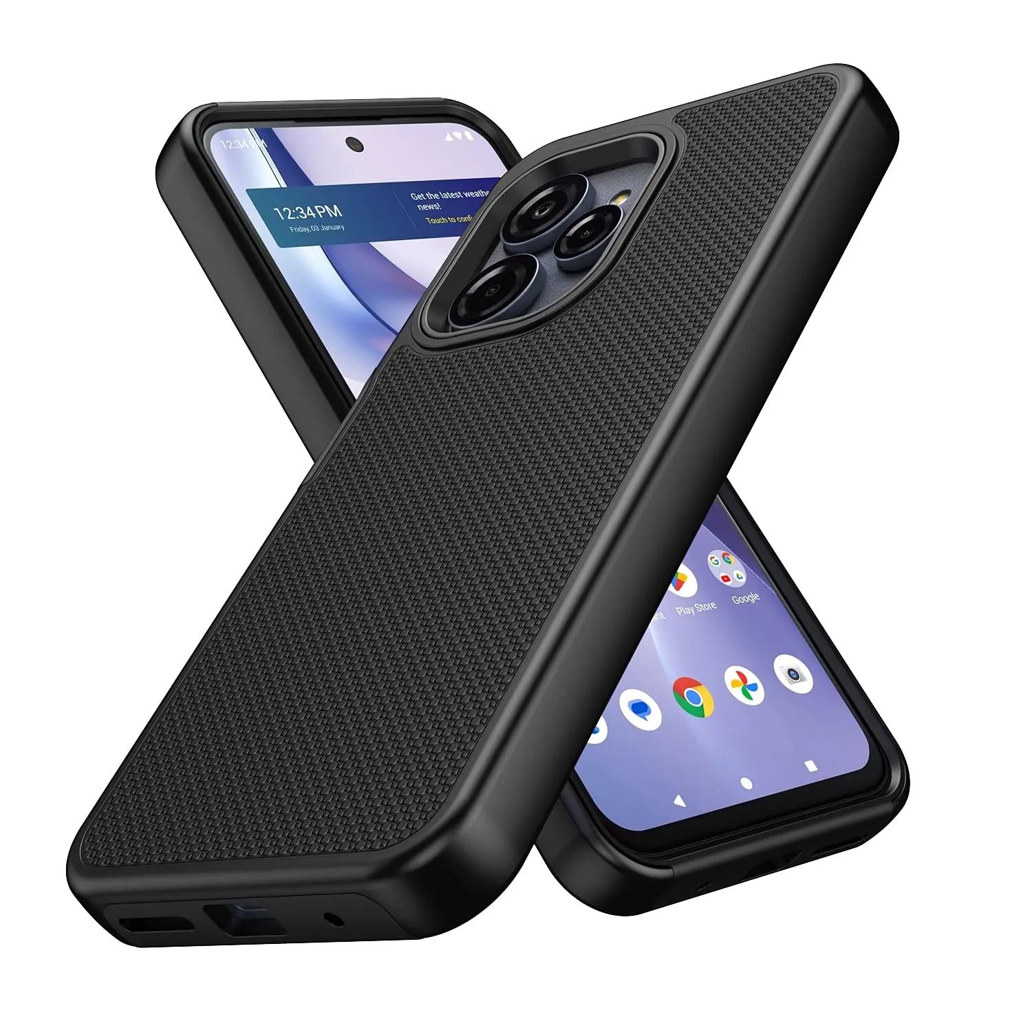 For Blu View Speed Ultra 5g B1660v Phone Case With Screen Protector Dual  Layer Heavy Duty Grade Shockproof Corner Cover Black - TikTok Shop