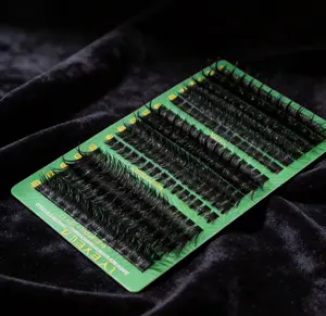 Cluster false eyelashes, lightweight synthetic fiber clusterfalse eyelashes, fluffy cluster false eyelashes, reusablesynthetic fiber "fairy-like" single cluster false eyelashes andlower lashes.