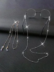 Humwam 2-Pack Beaded Eyeglass Lanyard & Mask Strap, Dual-Purpose Chain for Glasses and Masks, Slim Fashion Daily Decor