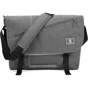 15.6 Inch Messenger Bag for Men/Women Crossbody Travel Satchel Bags Laptop  Bag Large Briefcase Computer Work College Grey
