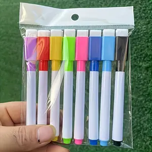 8-Pack Dust-Free Dry Erase Markers for Whiteboards, Non-Toxic Fast-Drying Fade-Resistant, Multi-Surface Writing Tools, Ages 14+