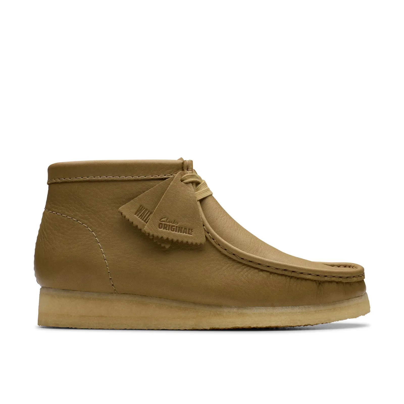 Clarks Wallabee Boot 26180690 Mens Green Leather Lace Up Chukkas Boots